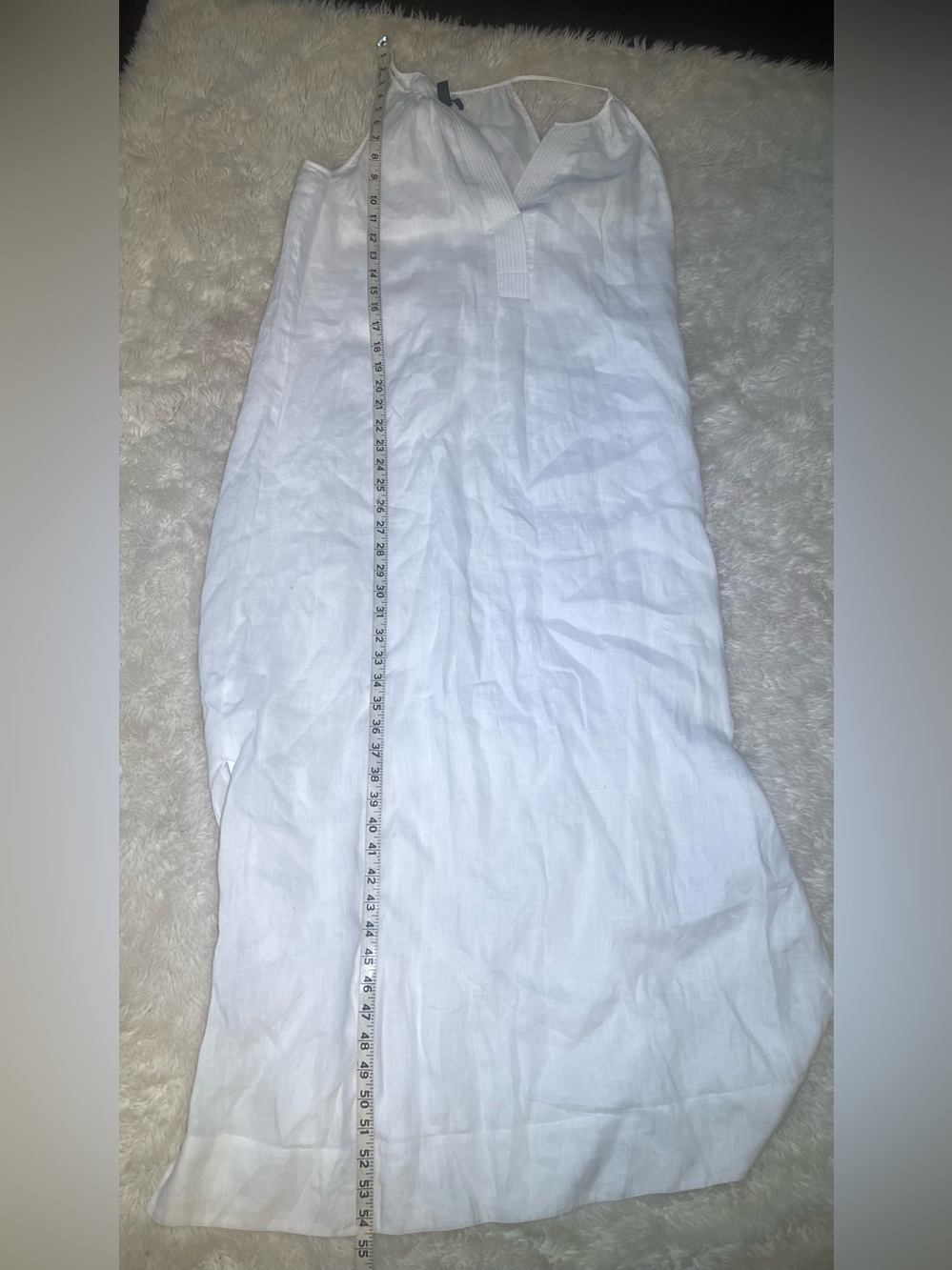 J.crew women’s white linen Lightweight Maxi Dress size medium - Picture 8 of 10